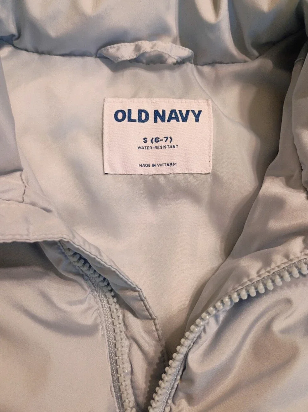 2/$10 Old Navy Light Blue Girls Water-Resistant Jacket Puffer Vest